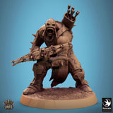 Infantry Orc Tabletop Miniatures by Qumi, 3D printed resin tabletop miniature for RPGs, wargaming and painting