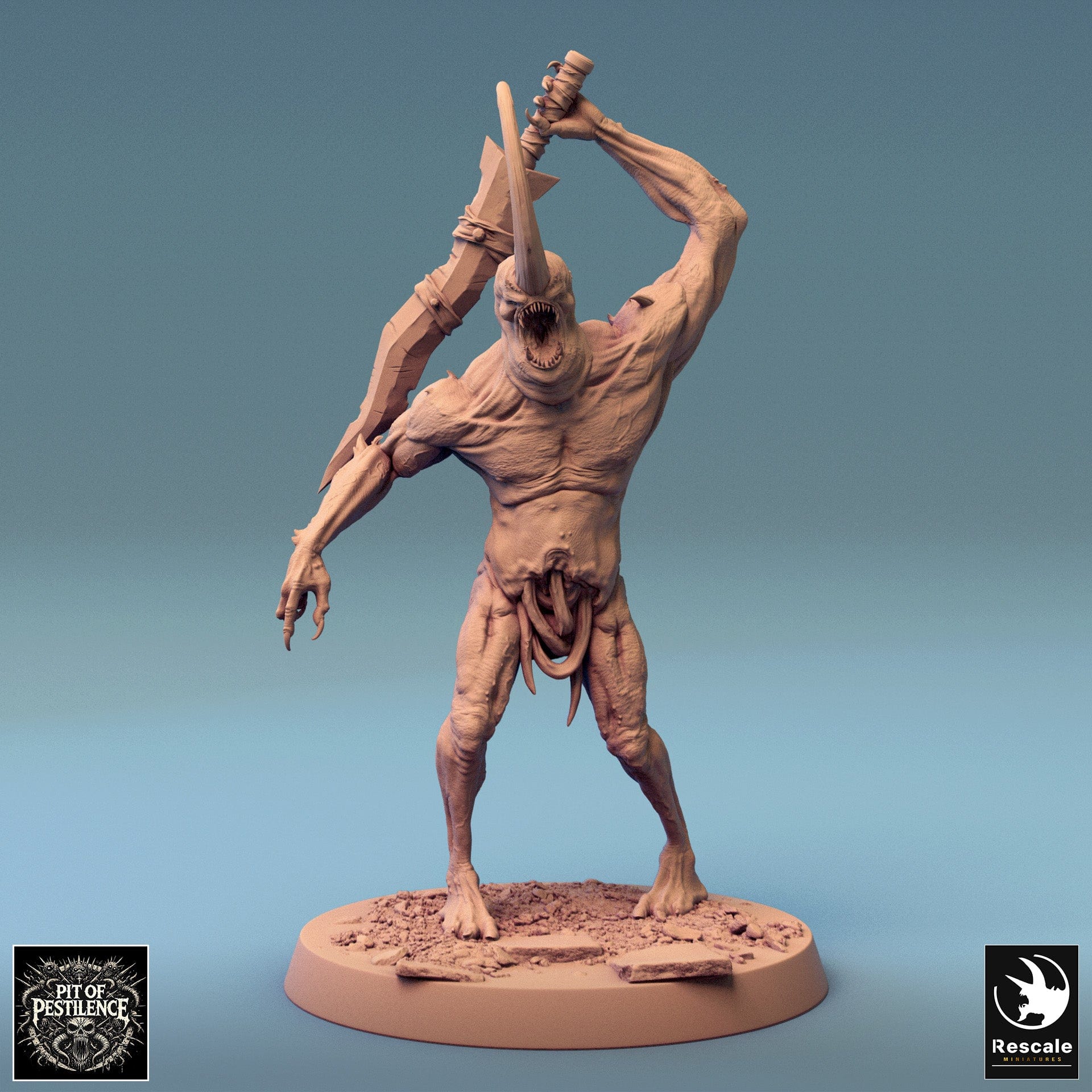 Tabletop RPG Miniature Putrid Servants - 32mm Qumi - Rescale Miniatures V19 stance sword Quality Miniatures - Qumi Wargaming Mini Model Figure