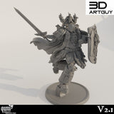 Champion Tabletop Miniatures by Qumi, 3D printed resin tabletop miniature for RPGs, wargaming and painting