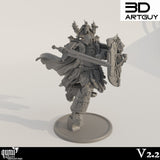 Champion Tabletop Miniatures by Qumi, 3D printed resin tabletop miniature for RPGs, wargaming and painting