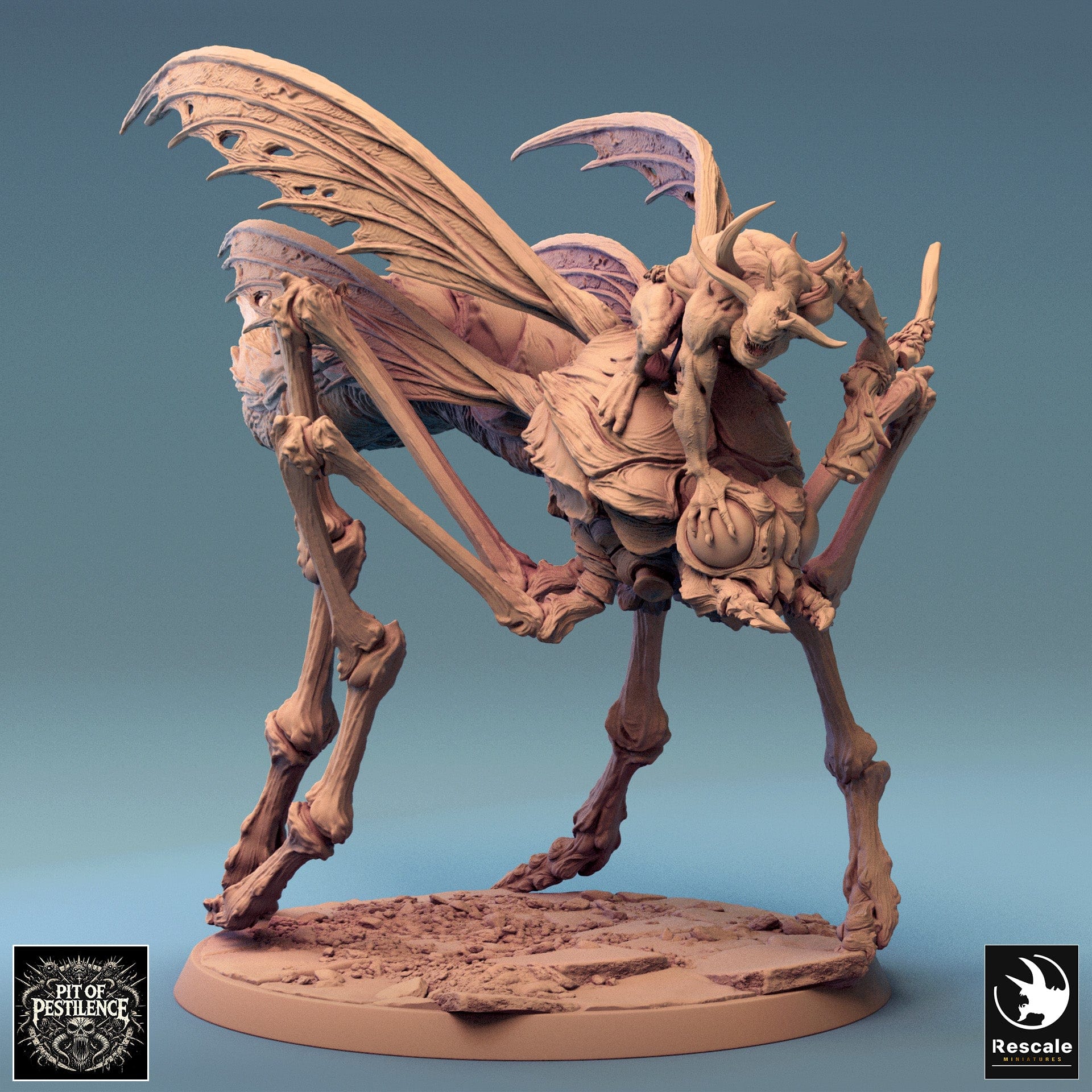 Tabletop RPG Miniature Dravon - 32mm Qumi - Rescale Miniatures V2 attack / mounted Quality Miniatures - Qumi Wargaming Mini Model Figure