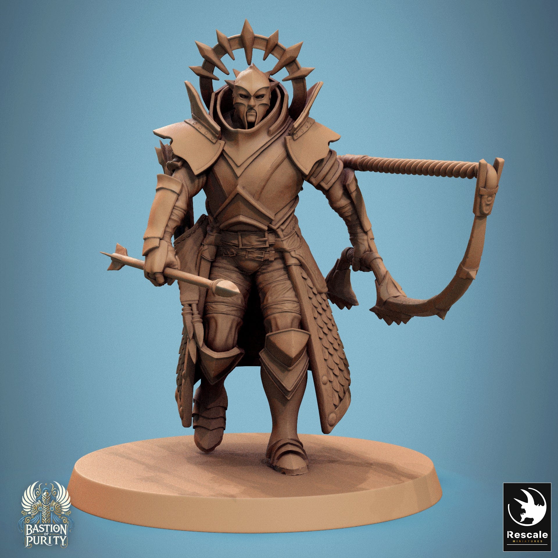 Tabletop RPG Miniature Aeterna Infantry Archer - 32mm Qumi - Rescale Miniatures V2 Big Bow Walk Quality Miniatures - Qumi Wargaming Mini Model Figure