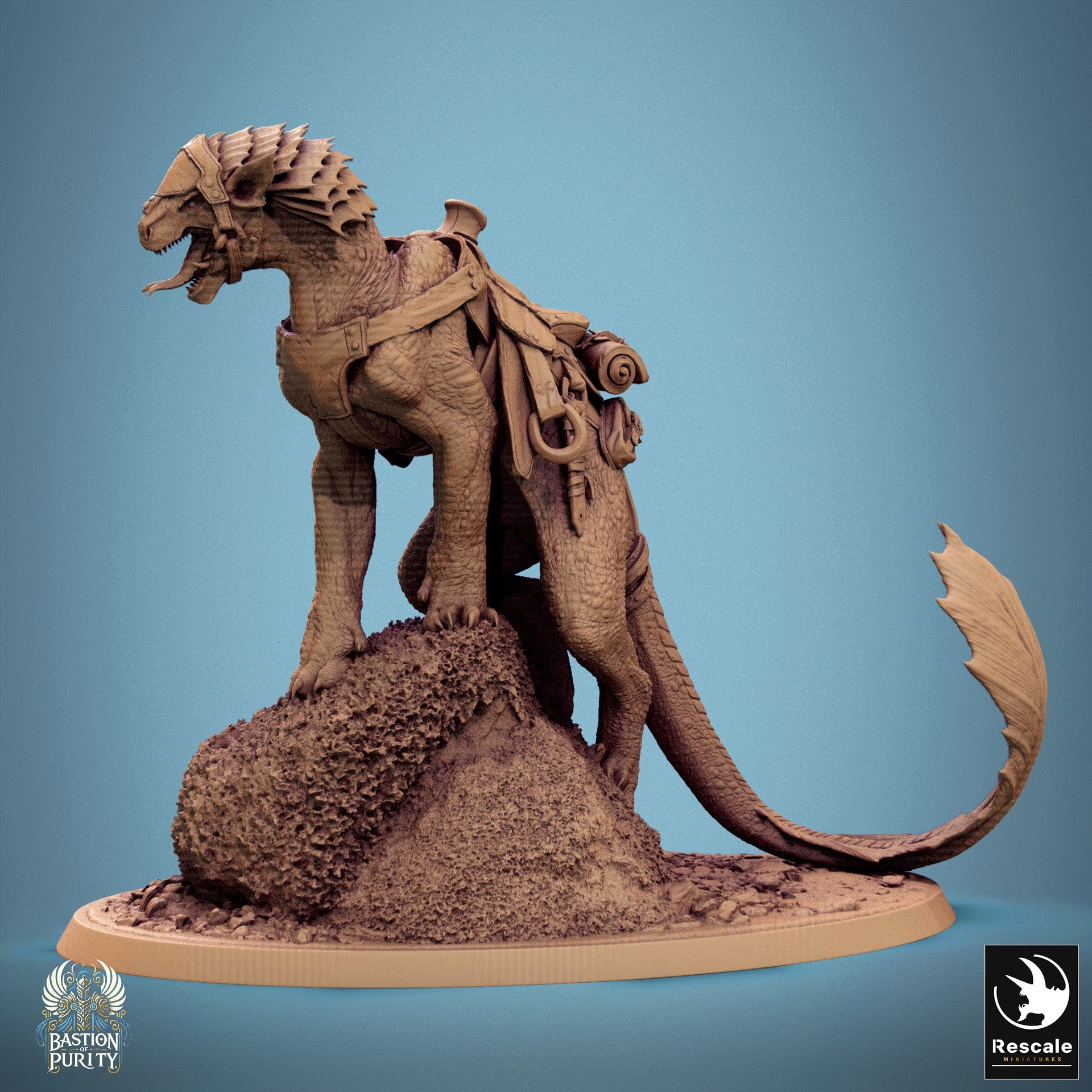 Tabletop RPG Miniature Solaris Panthera - 32mm Qumi - Rescale Miniatures V2 Chief / saddle Quality Miniatures - Qumi Wargaming Mini Model Figure