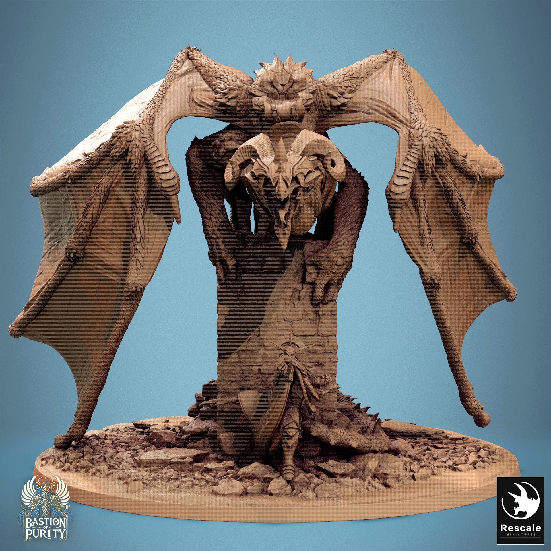 Tabletop RPG Miniature Dragon Astralyon - 32mm Qumi - Rescale Miniatures V2 Conquer / mounted Quality Miniatures - Qumi Wargaming Mini Model Figure