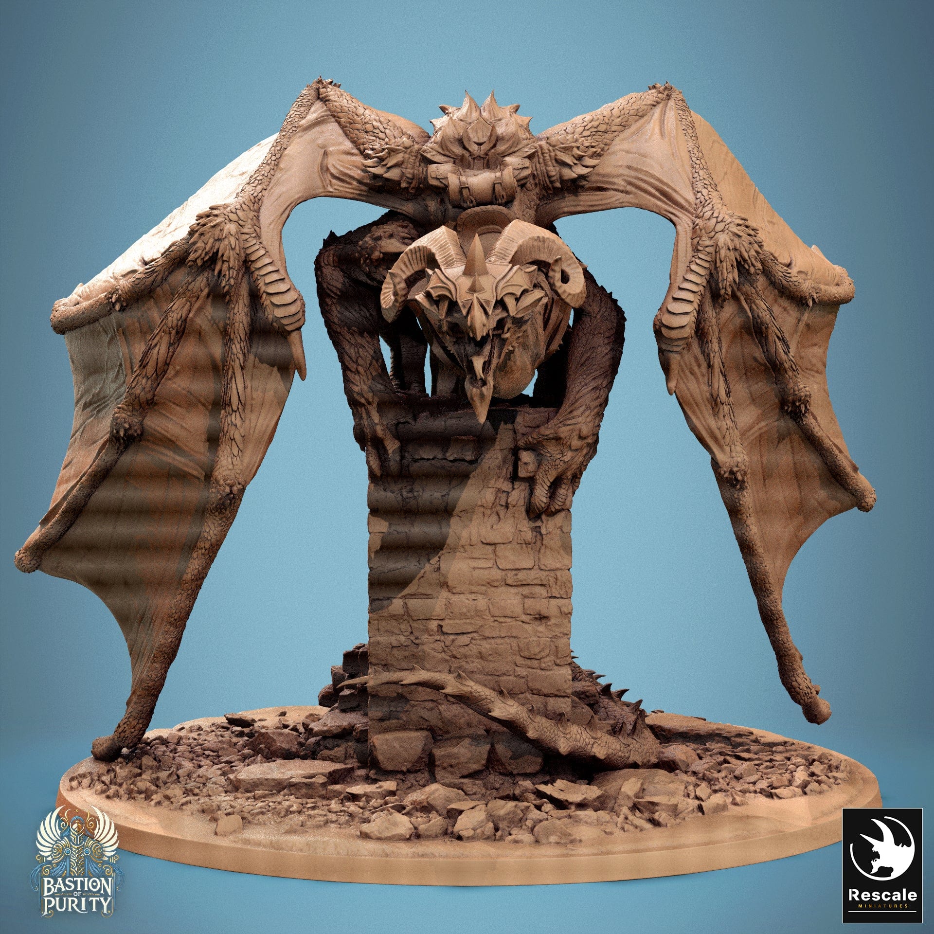 Tabletop RPG Miniature Dragon Astralyon - 32mm Qumi - Rescale Miniatures V2 Conquer / saddle Quality Miniatures - Qumi Wargaming Mini Model Figure