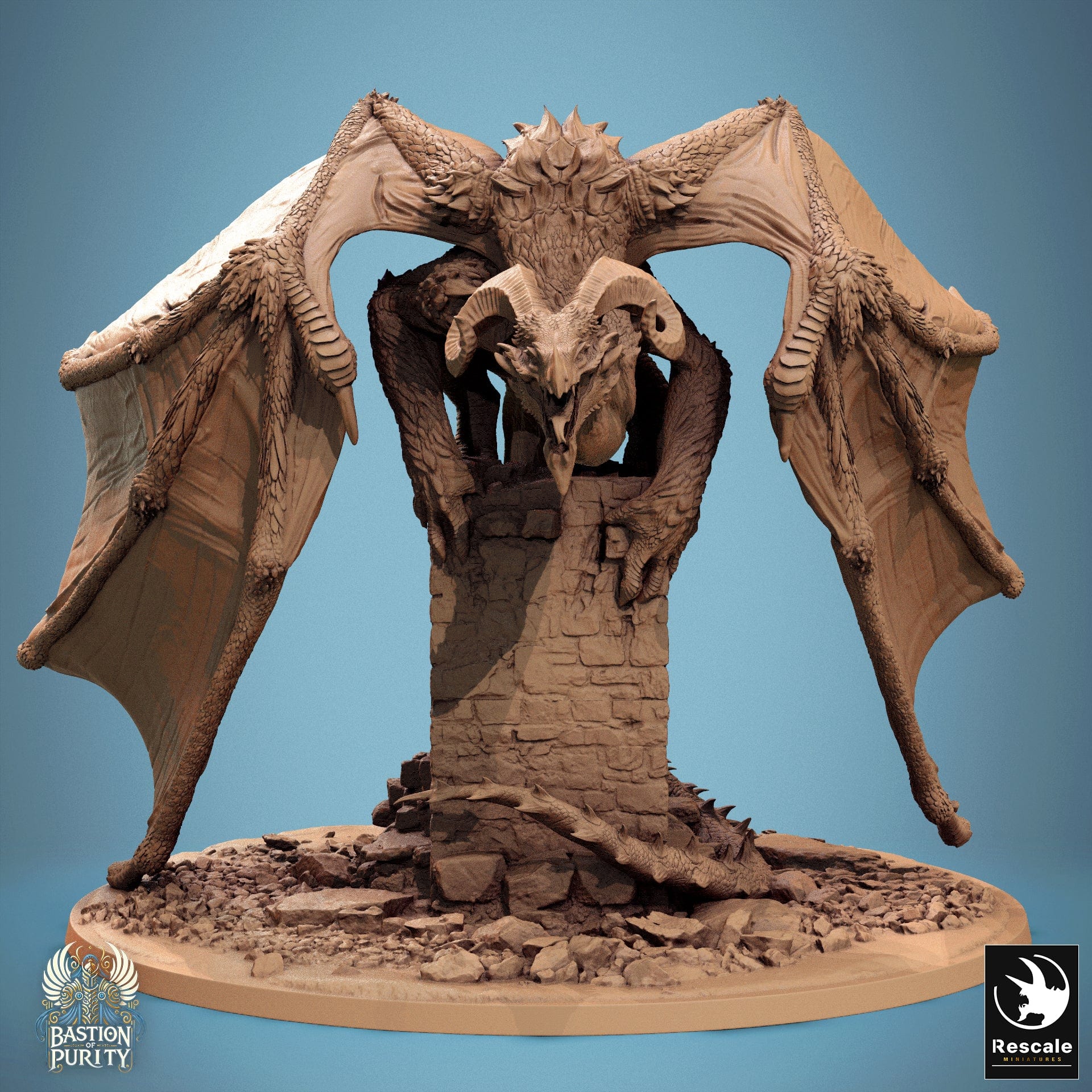 Tabletop RPG Miniature Dragon Astralyon - 32mm Qumi - Rescale Miniatures V2 Conquer / wild Quality Miniatures - Qumi Wargaming Mini Model Figure