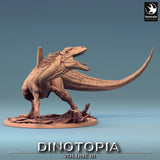 Concavenator Dinosaur Tabletop Miniature by Qumi, 3D printed resin tabletop miniature for RPGs, wargaming and painting
