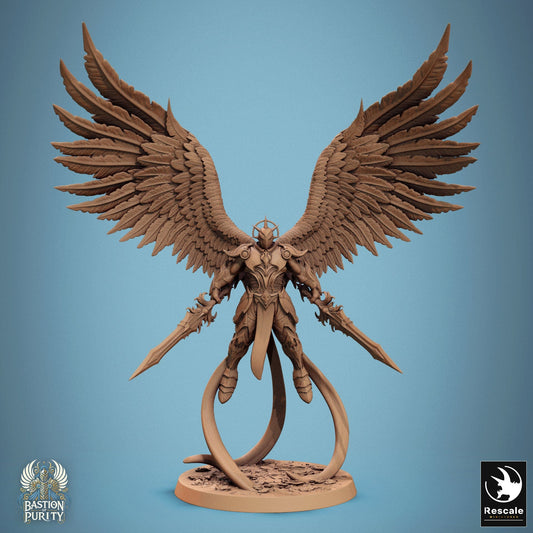 Tabletop RPG Miniature Aurelian Skyblade - 32mm Qumi - Rescale Miniatures V2 Double Sword Quality Miniatures - Qumi Wargaming Mini Model Figure