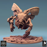 Detailed view of the insectoid creature mount on a scenic base with visible textures