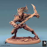 Humanoid Archer Tabletop Miniature - Branchblades by Qumi, 3D printed resin tabletop miniature for RPGs, wargaming and painting