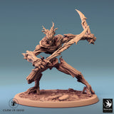 Humanoid Archer Tabletop Miniature - Branchblades by Qumi, 3D printed resin tabletop miniature for RPGs, wargaming and painting