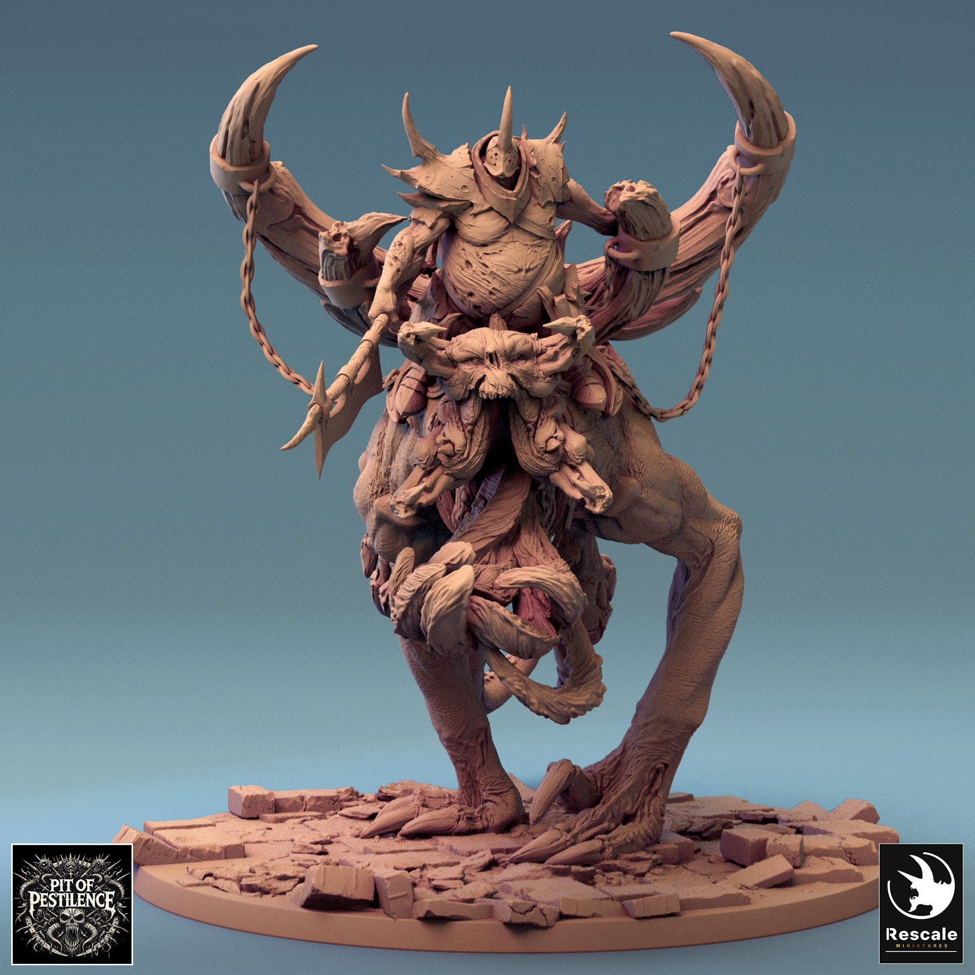 Tabletop RPG Miniature Vorathe - 32mm Qumi - Rescale Miniatures V2 run / mounted Quality Miniatures - Qumi Wargaming Mini Model Figure