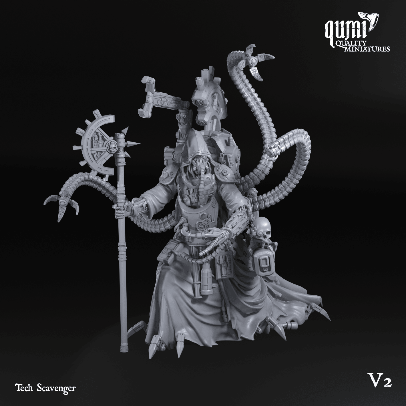 Tabletop RPG Miniature Space Warrior TechScavenger V2 Quality Miniatures - Qumi Wargaming Mini Model Figure
