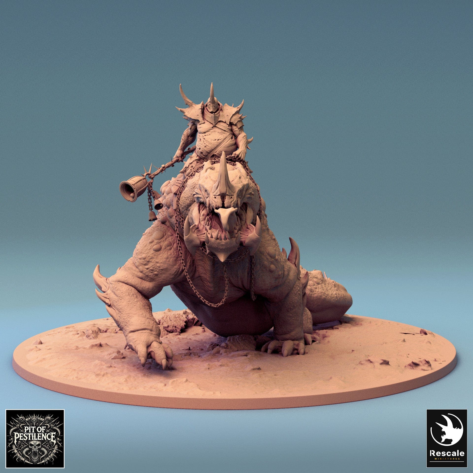 Tabletop RPG Miniature Sludgeborn - 32mm Qumi - Rescale Miniatures V2 walk / mounted Quality Miniatures - Qumi Wargaming Mini Model Figure