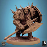 Brutal Orc Tabletop Miniatures by Qumi, 3D printed resin tabletop miniature for RPGs, wargaming and painting
