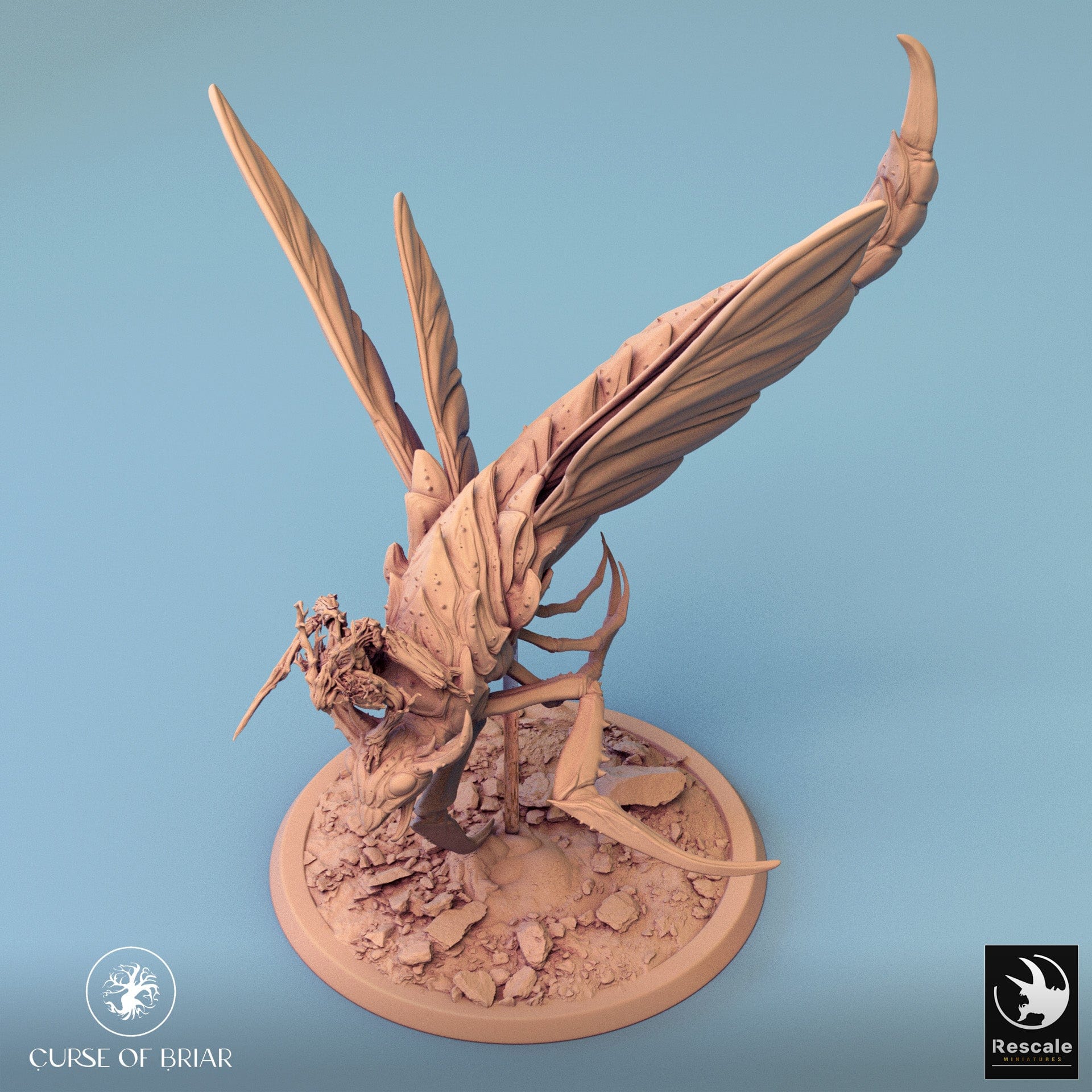 Tabletop RPG Miniature Skycutter - 32mm Qumi - Rescale Miniatures V3 Fly / Mounted Quality Miniatures - Qumi Wargaming Mini Model Figure