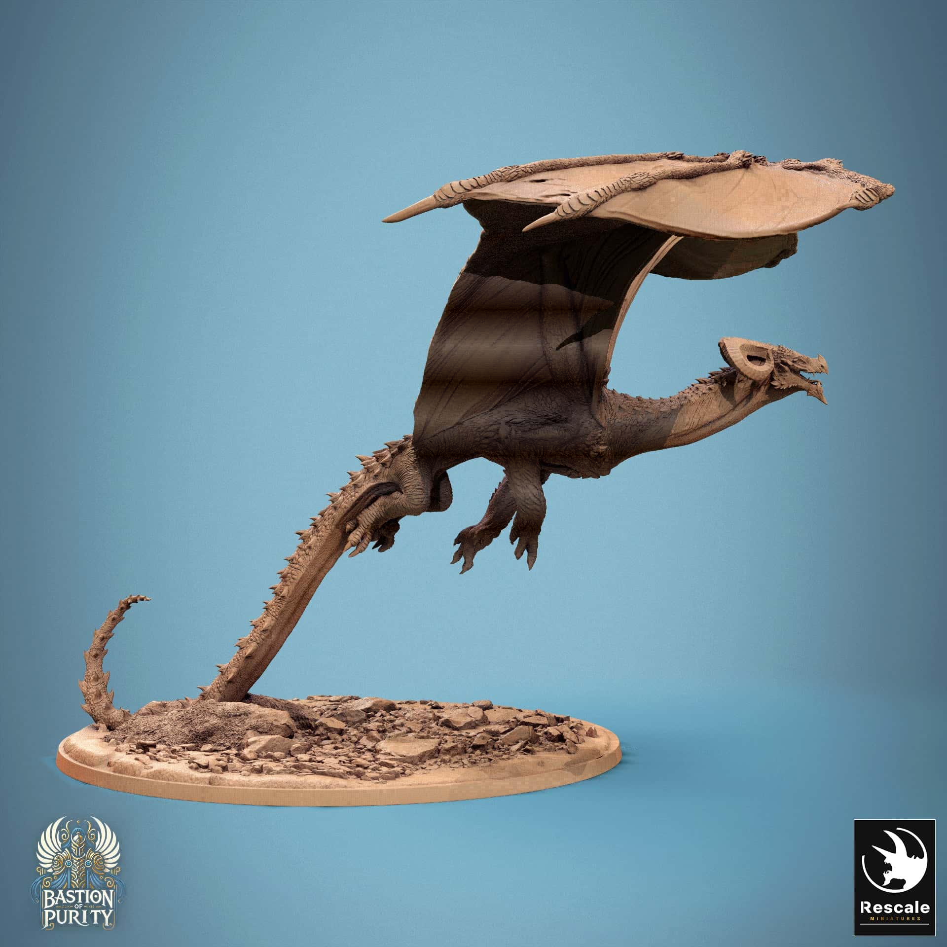 Tabletop RPG Miniature Dragon Astralyon - 32mm Qumi - Rescale Miniatures V3 Fly / wild Quality Miniatures - Qumi Wargaming Mini Model Figure