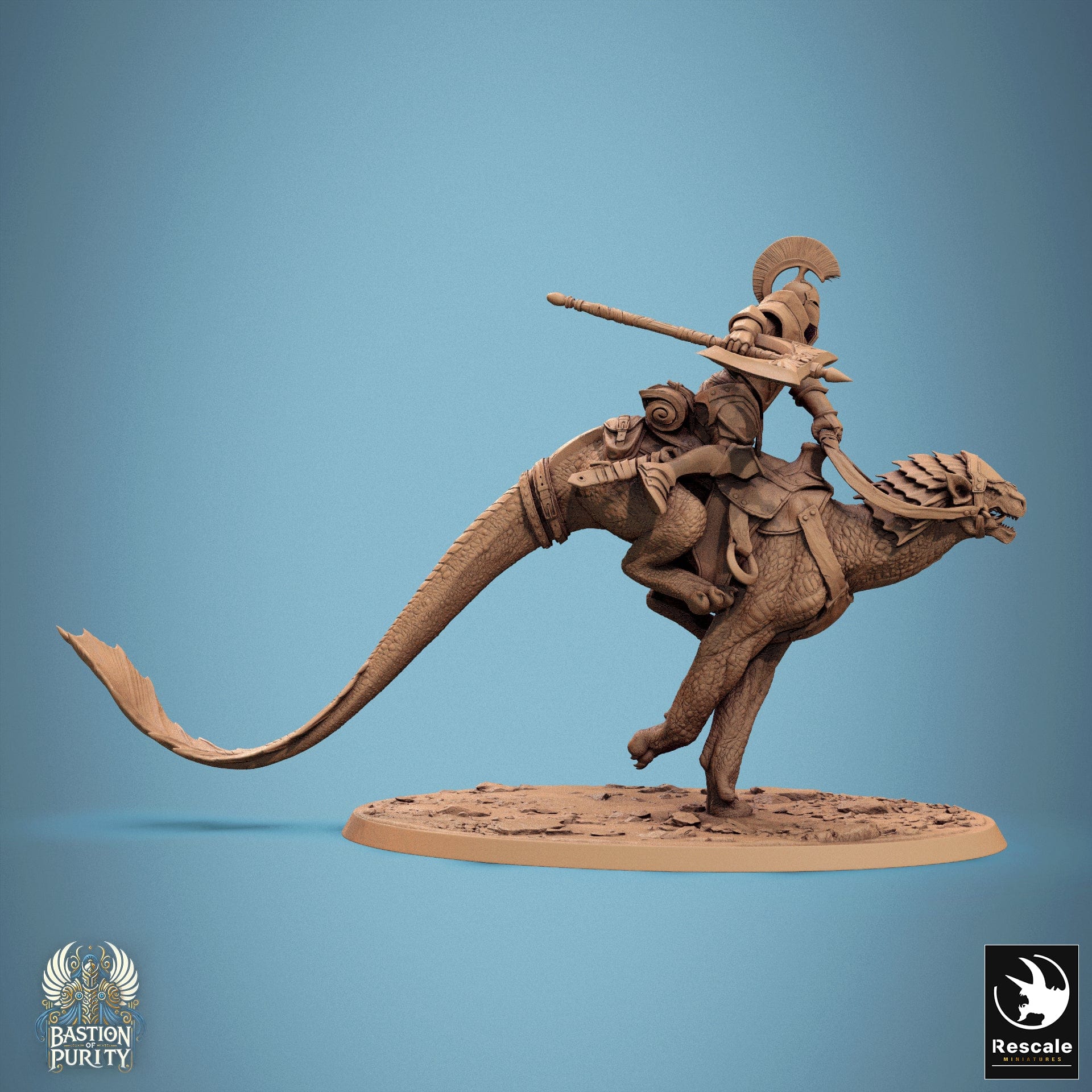 Tabletop RPG Miniature Solaris Panthera - 32mm Qumi - Rescale Miniatures V3 Gallop / mounted Quality Miniatures - Qumi Wargaming Mini Model Figure