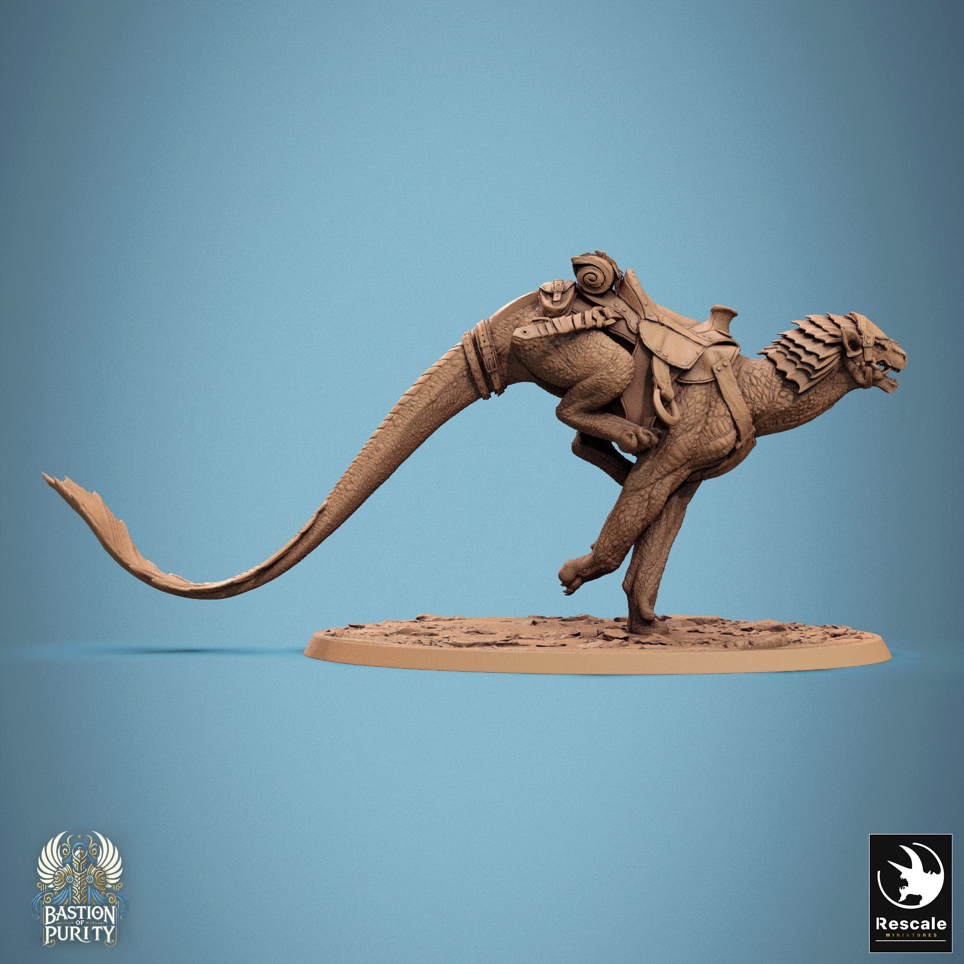 Tabletop RPG Miniature Solaris Panthera - 32mm Qumi - Rescale Miniatures V3 Gallop / saddle Quality Miniatures - Qumi Wargaming Mini Model Figure