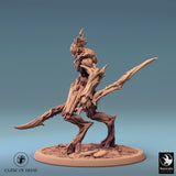 Humanoid Archer Tabletop Miniature - Branchblades by Qumi, 3D printed resin tabletop miniature for RPGs, wargaming and painting