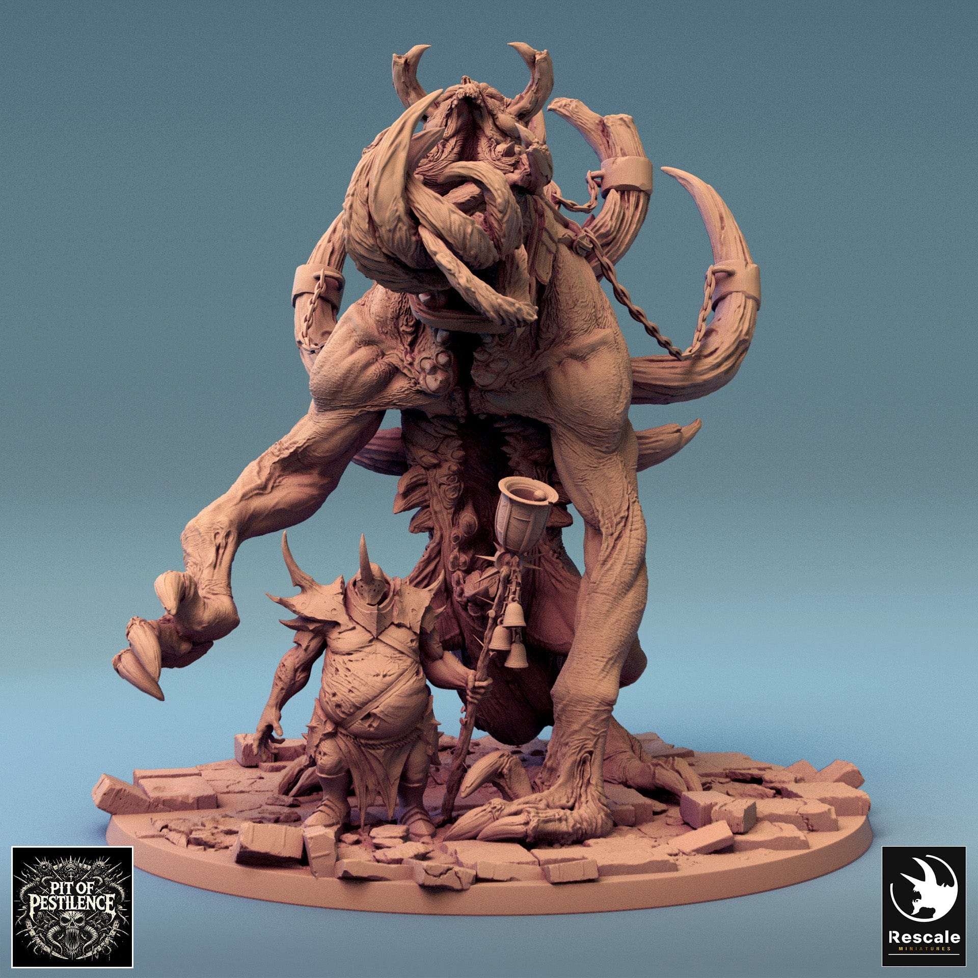 Tabletop RPG Miniature Vorathe - 32mm Qumi - Rescale Miniatures V3 scream / mounted Quality Miniatures - Qumi Wargaming Mini Model Figure