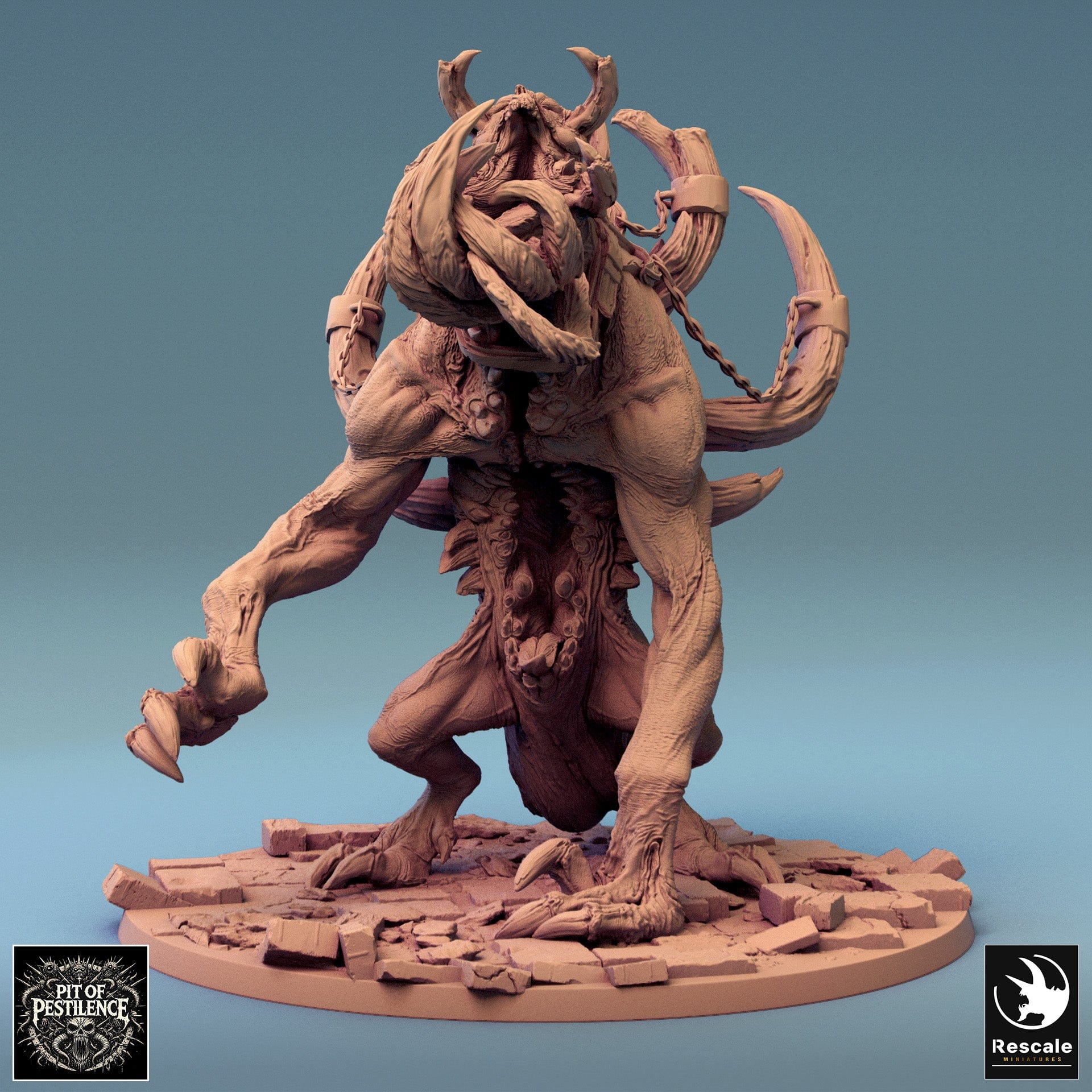 Tabletop RPG Miniature Vorathe - 32mm Qumi - Rescale Miniatures V3 scream / saddle Quality Miniatures - Qumi Wargaming Mini Model Figure