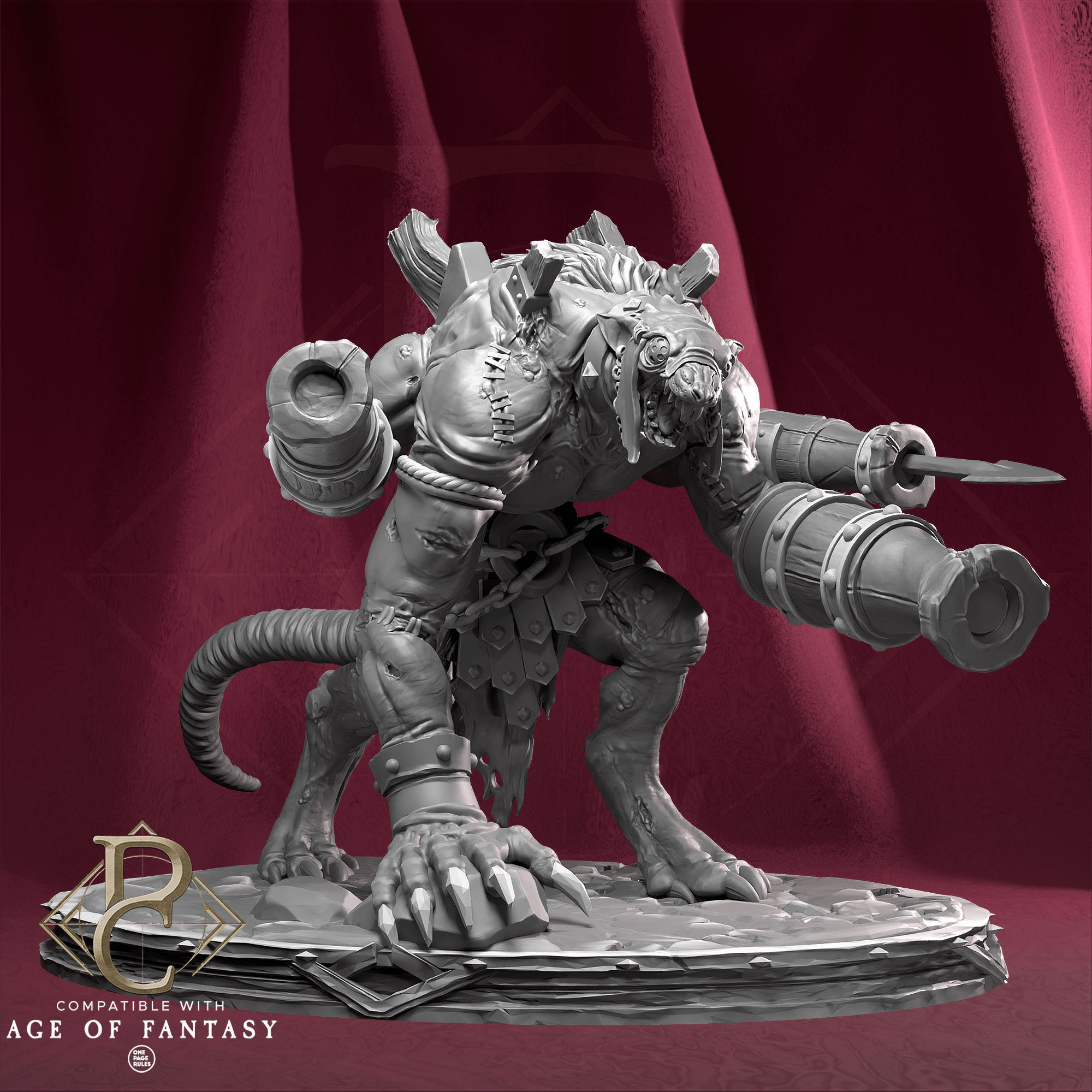 Tabletop RPG Miniature The Ratstroyer Qumi - Parasite Collectibles V3 Quality Miniatures - Qumi Wargaming Mini Model Figure