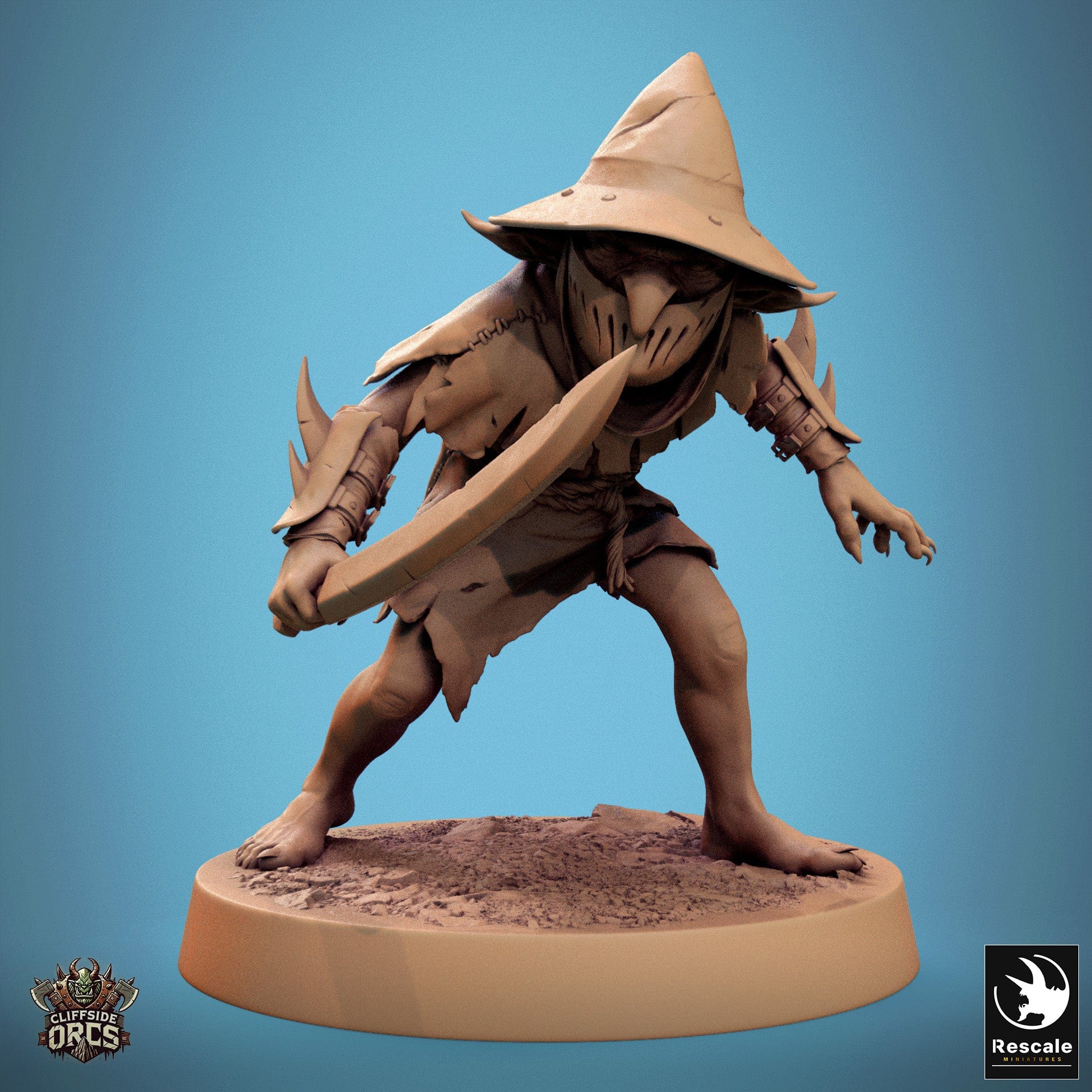 Tabletop RPG Miniature Goblin - 32mm Qumi Rescale Miniatures V4 Goblin Stance A Sword Quality Miniatures - Qumi Wargaming Mini Model Figure