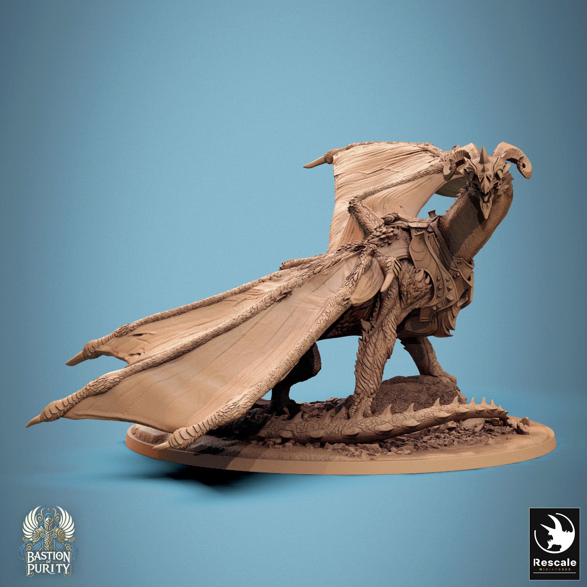 Tabletop RPG Miniature Dragon Astralyon - 32mm Qumi - Rescale Miniatures V4 Guard / saddle Quality Miniatures - Qumi Wargaming Mini Model Figure