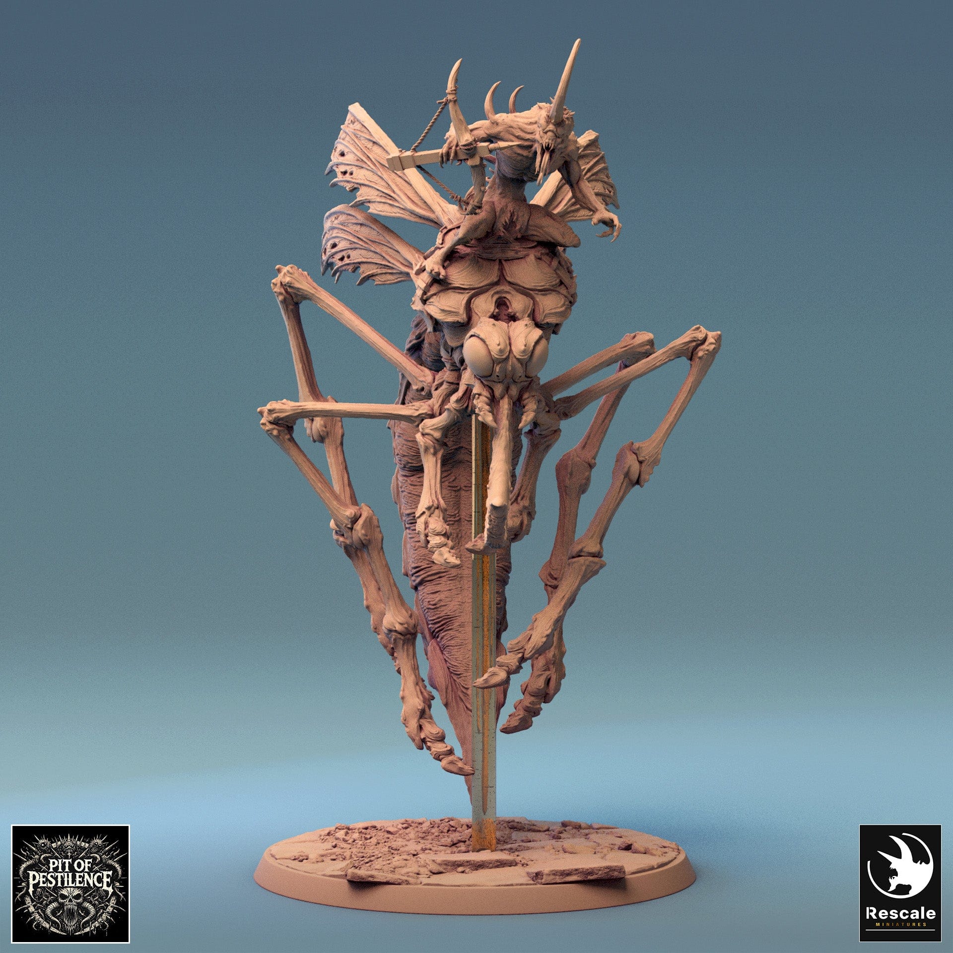 Tabletop RPG Miniature Dravon - 32mm Qumi - Rescale Miniatures V4 hover / mounted Quality Miniatures - Qumi Wargaming Mini Model Figure