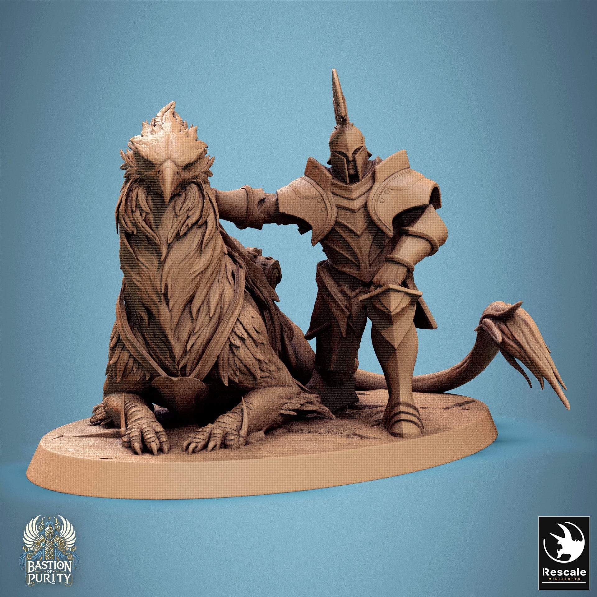 Tabletop RPG Miniature Gryph - 32mm Qumi - Rescale Miniatures V4 Rest / mounted Quality Miniatures - Qumi Wargaming Mini Model Figure