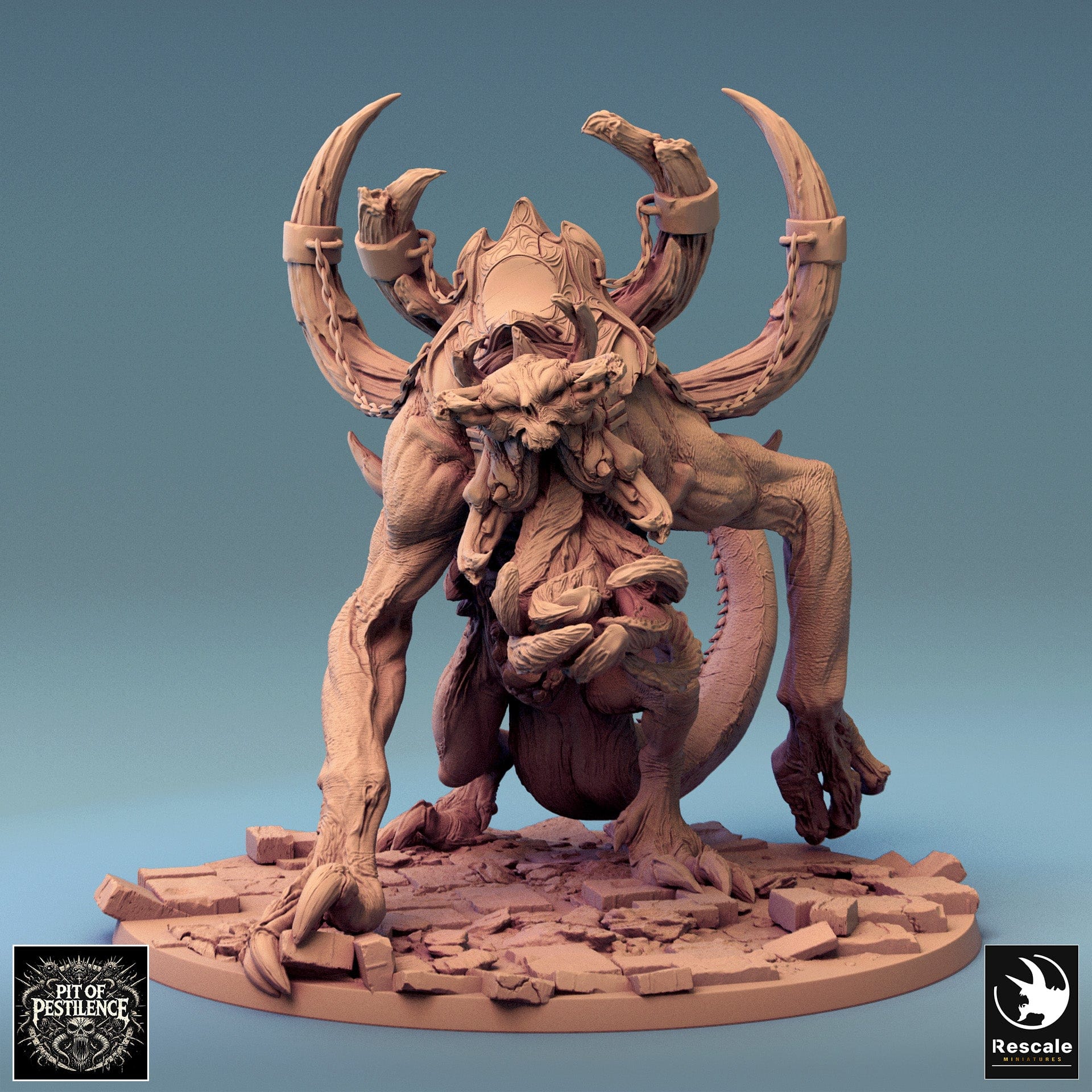 Tabletop RPG Miniature Vorathe - 32mm Qumi - Rescale Miniatures V4 walk / saddle Quality Miniatures - Qumi Wargaming Mini Model Figure