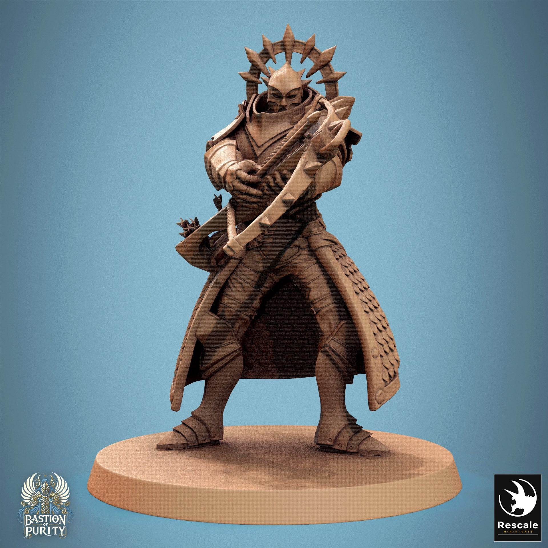 Tabletop RPG Miniature Aeterna Infantry Archer - 32mm Qumi - Rescale Miniatures V5 Cross Bow Reload Quality Miniatures - Qumi Wargaming Mini Model Figure