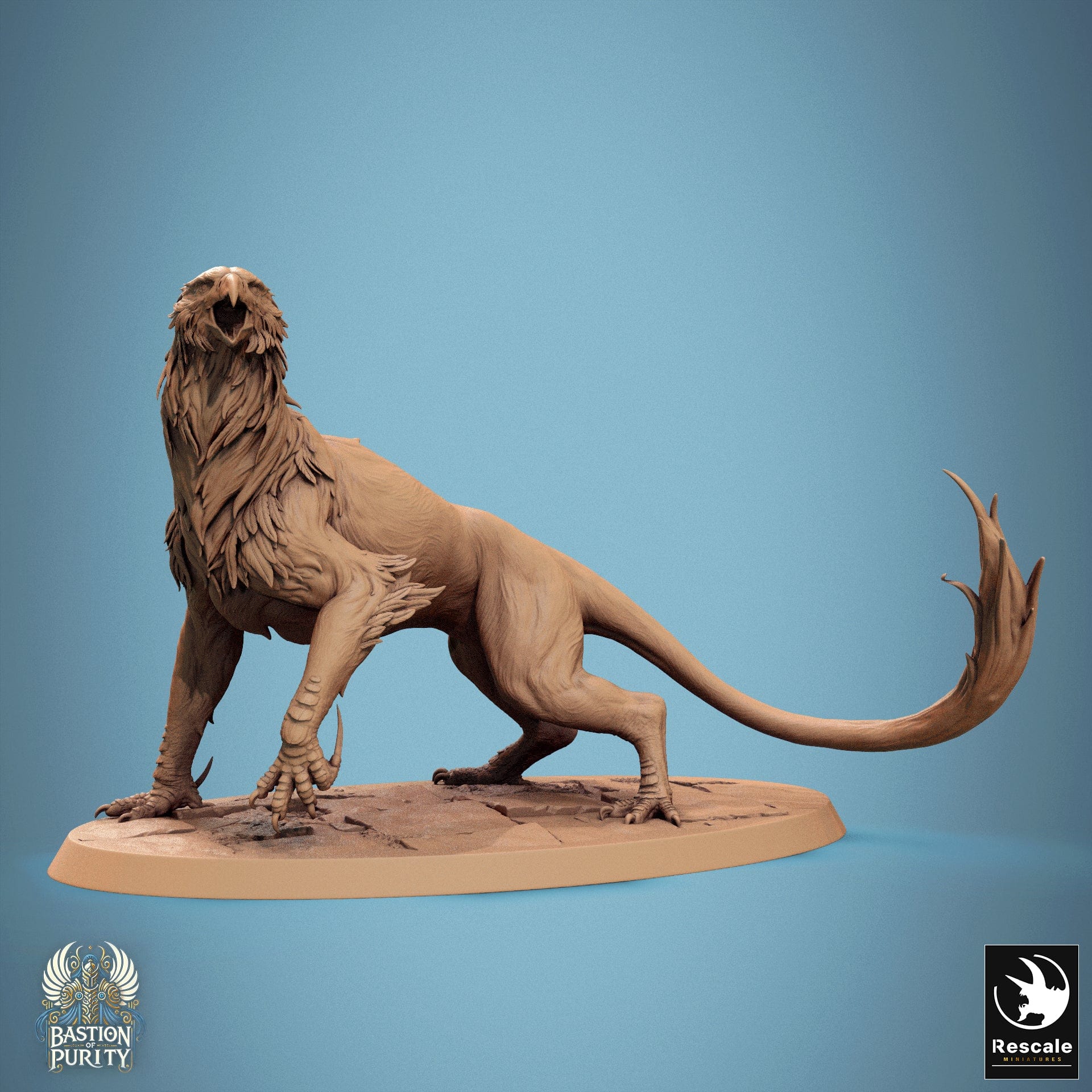 Tabletop RPG Miniature Gryph - 32mm Qumi - Rescale Miniatures V5 Roar / wild Quality Miniatures - Qumi Wargaming Mini Model Figure