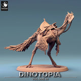 Oviraptor Dinosaur Tabletop Miniature by Qumi, 3D printed resin tabletop miniature for RPGs, wargaming and painting