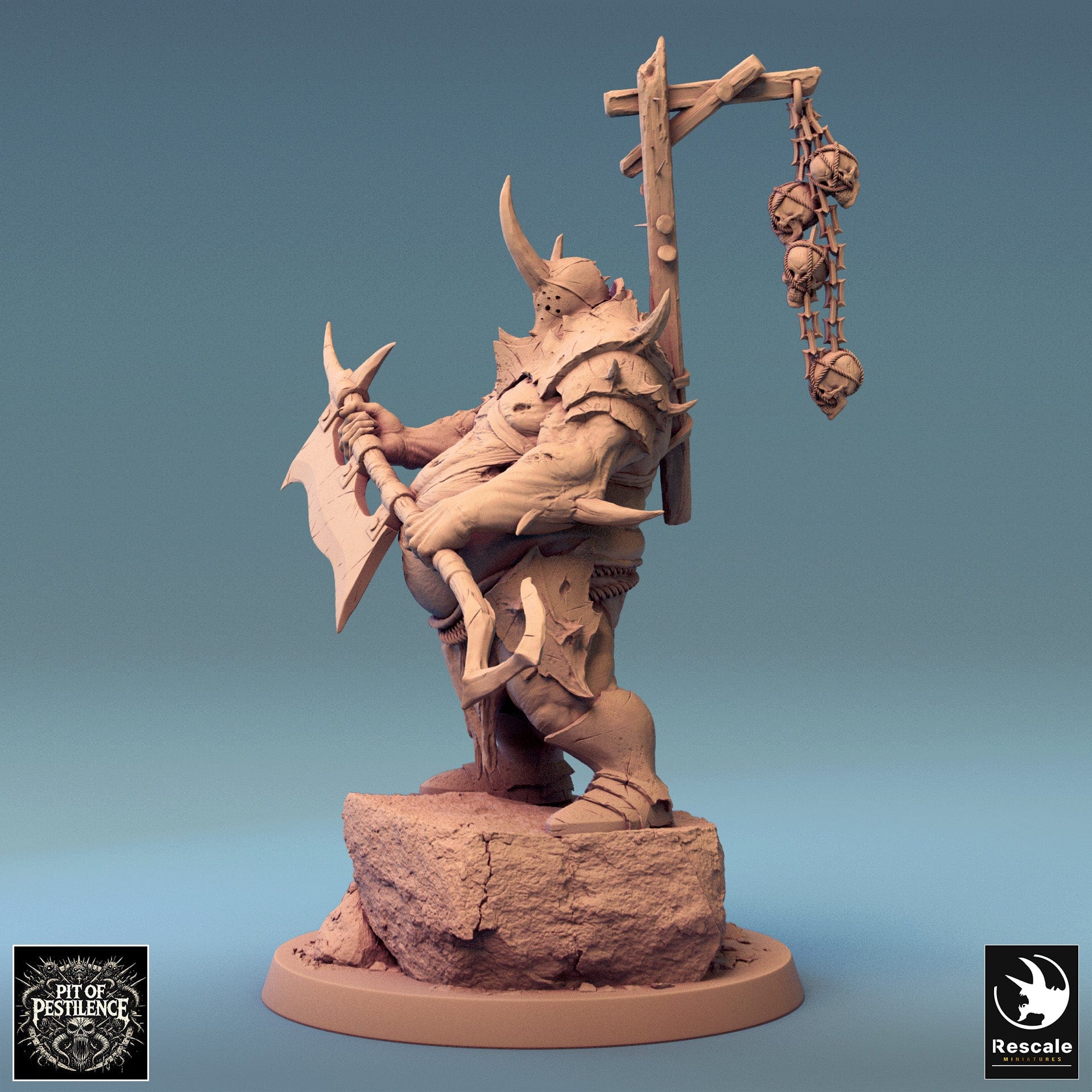 Tabletop RPG Miniature Executioner - 32mm Qumi - Rescale Miniatures V6 commander Quality Miniatures - Qumi Wargaming Mini Model Figure