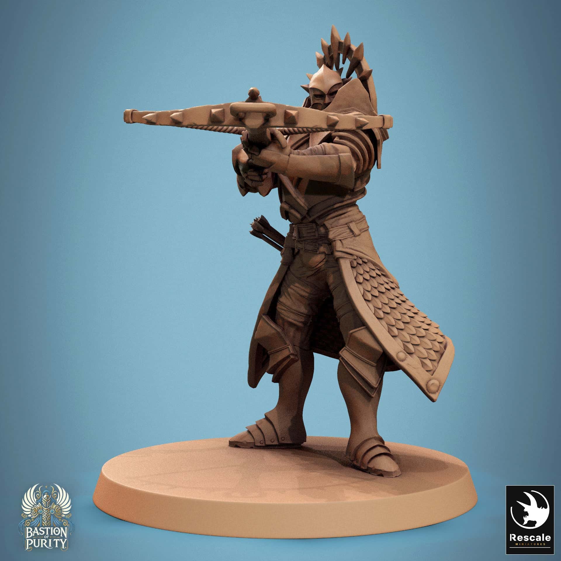 Tabletop RPG Miniature Aeterna Infantry Archer - 32mm Qumi - Rescale Miniatures V6 Cross Bow Shoot Quality Miniatures - Qumi Wargaming Mini Model Figure