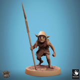 Humanoid Goblin Tabletop Miniatures by Qumi, 3D printed resin tabletop miniature for RPGs, wargaming and painting