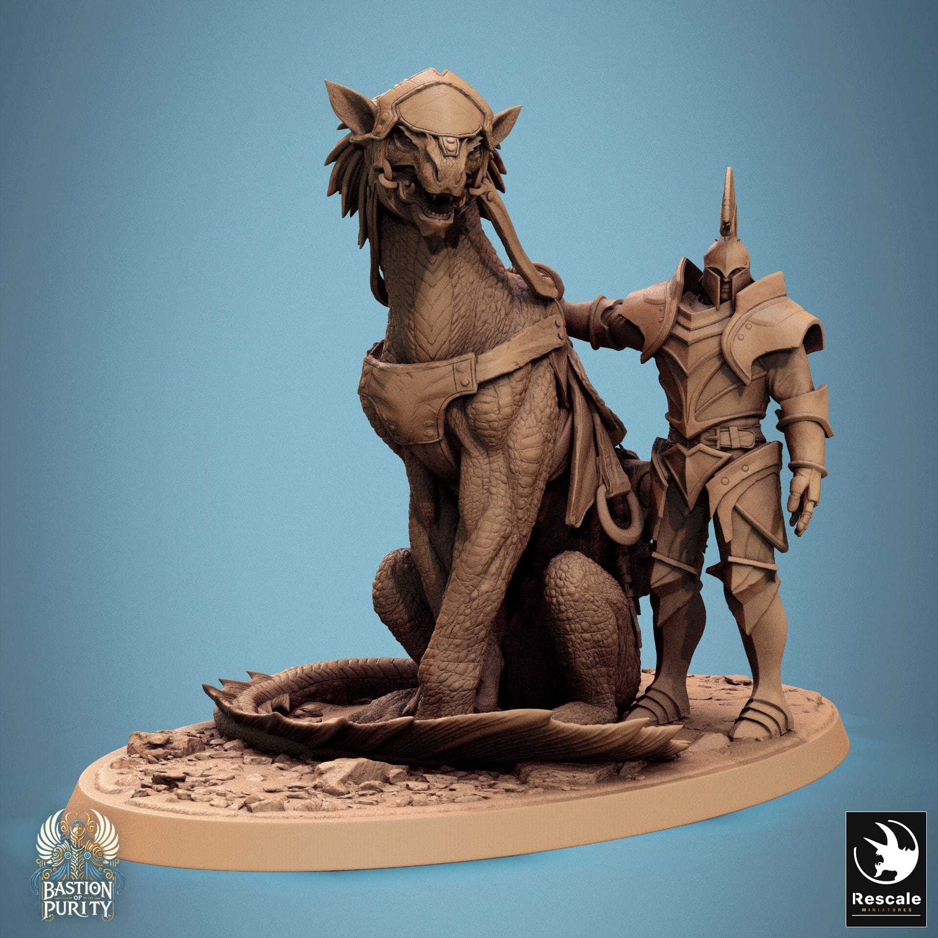 Tabletop RPG Miniature Solaris Panthera - 32mm Qumi - Rescale Miniatures V6 Sit / mounted Quality Miniatures - Qumi Wargaming Mini Model Figure