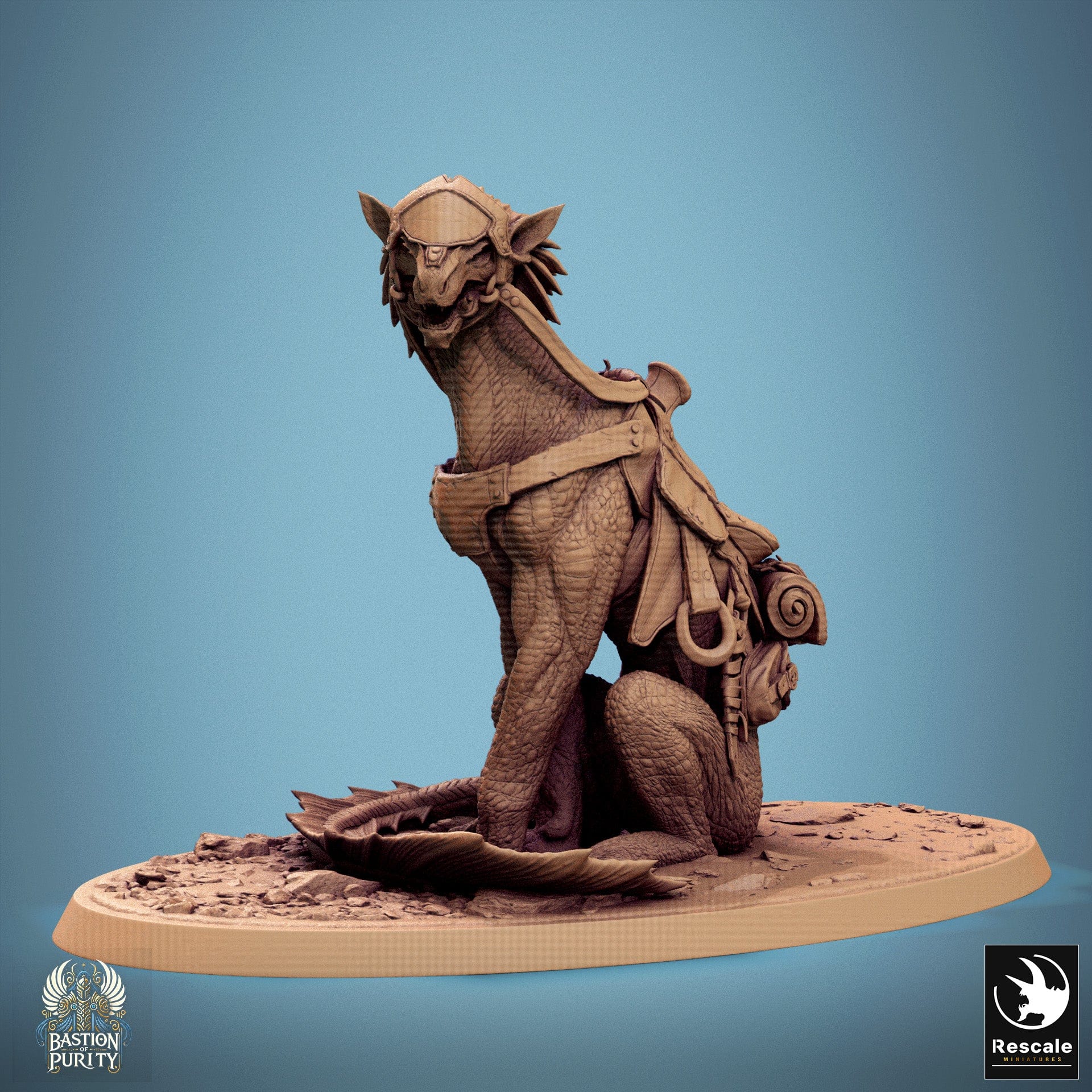 Tabletop RPG Miniature Solaris Panthera - 32mm Qumi - Rescale Miniatures V6 Sit / saddle Quality Miniatures - Qumi Wargaming Mini Model Figure