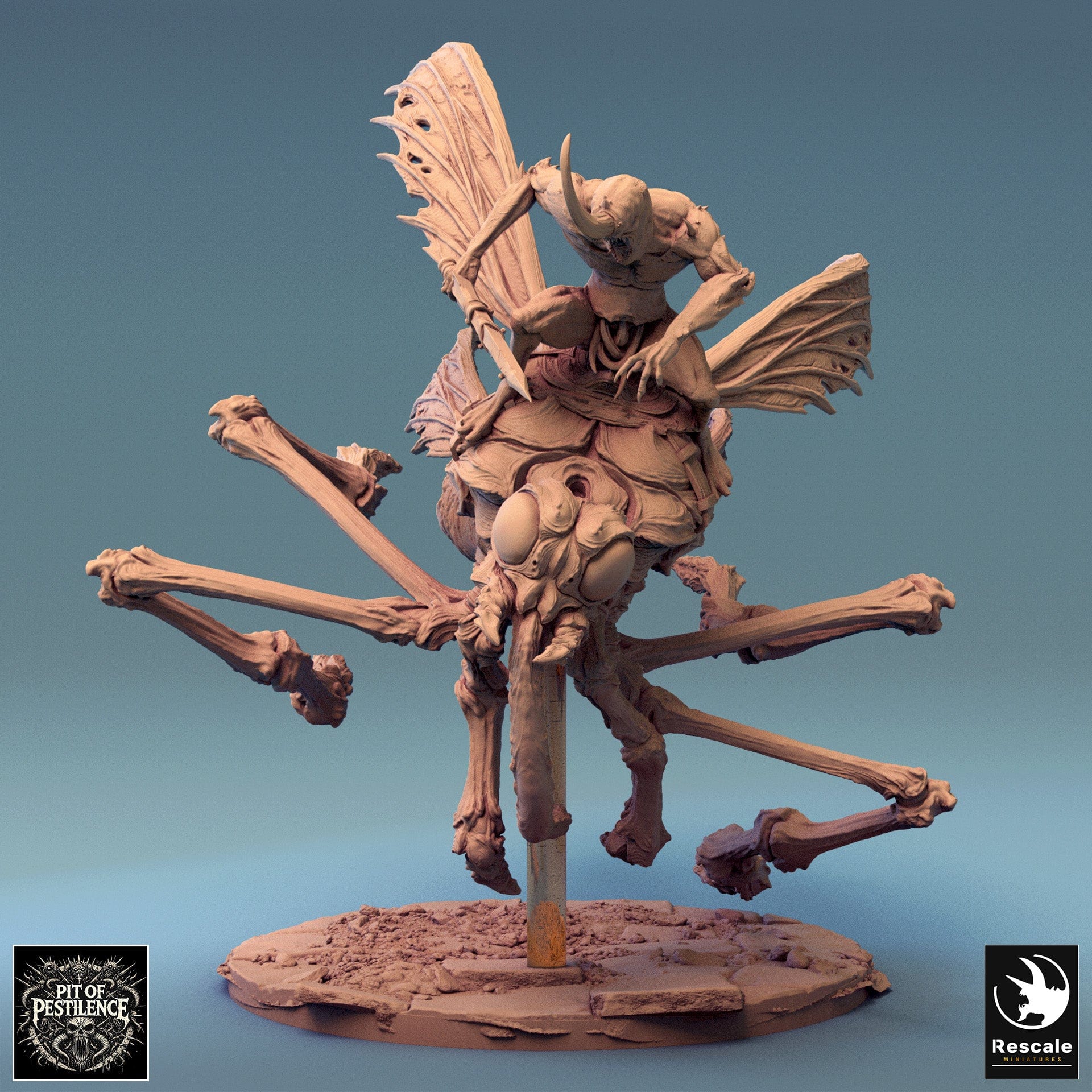 Tabletop RPG Miniature Dravon - 32mm Qumi - Rescale Miniatures V6 speed / mounted Quality Miniatures - Qumi Wargaming Mini Model Figure