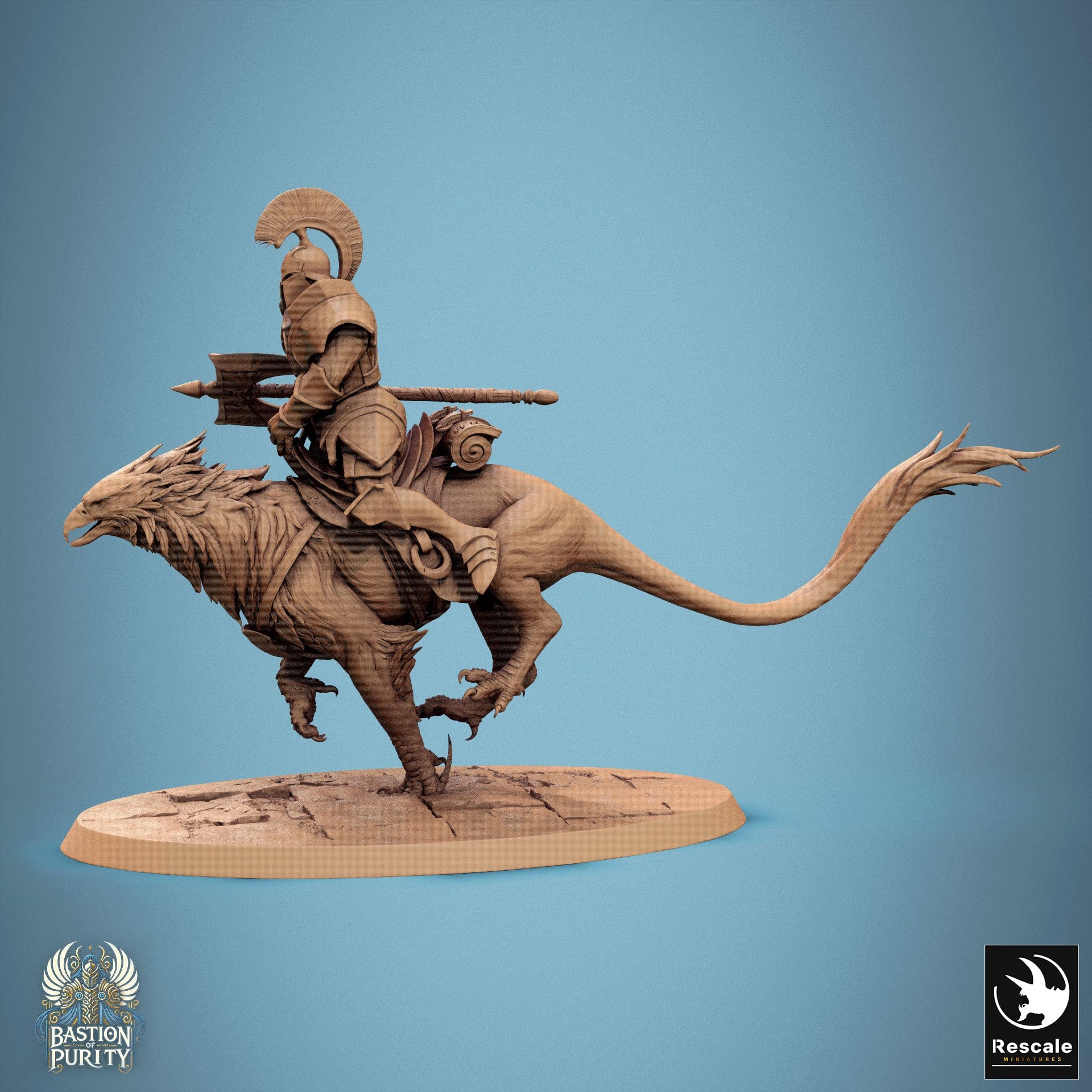 Tabletop RPG Miniature Gryph - 32mm Qumi - Rescale Miniatures V6 Sprint / mounted Quality Miniatures - Qumi Wargaming Mini Model Figure