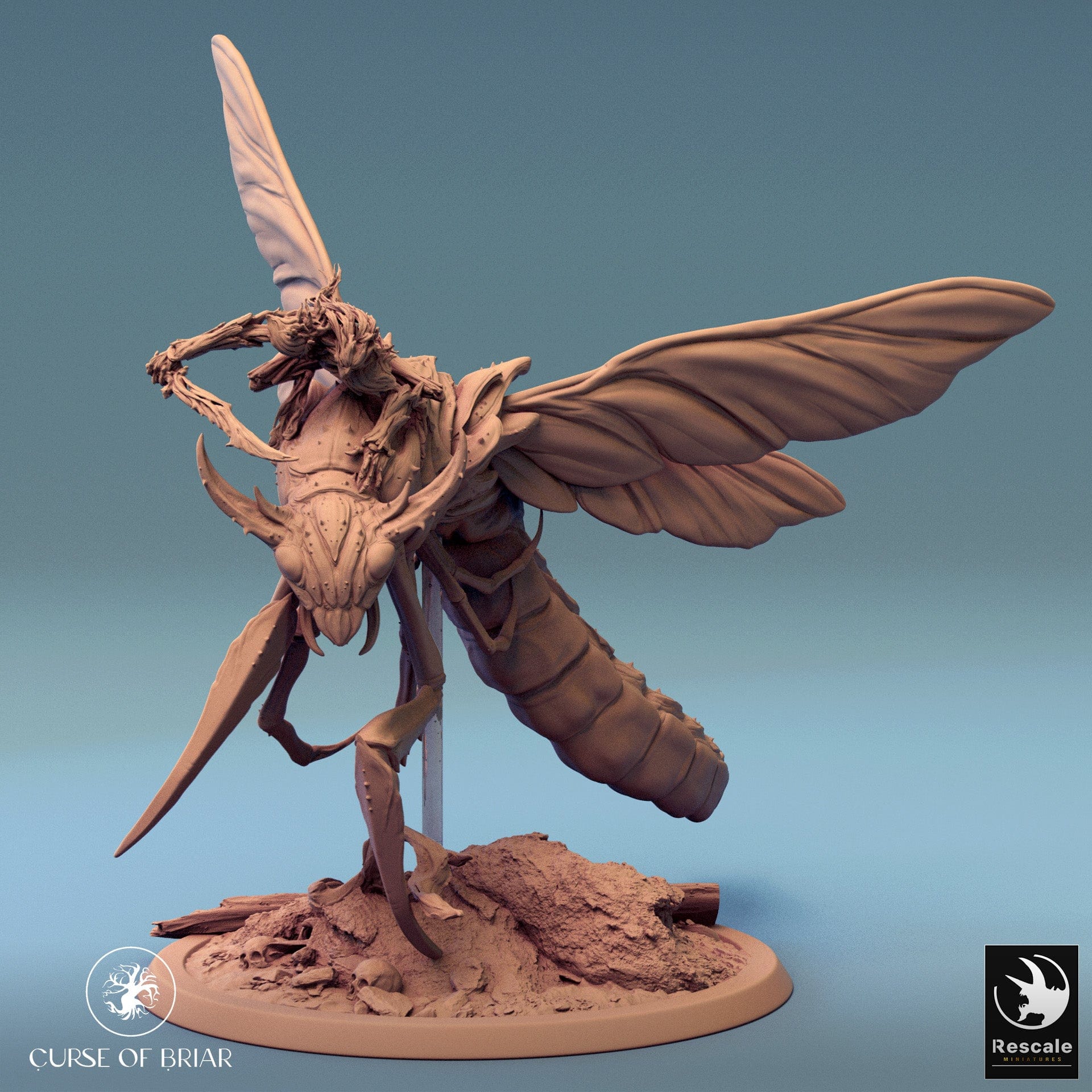 Tabletop RPG Miniature Skycutter - 32mm Qumi - Rescale Miniatures V6 Stance / Mounted Quality Miniatures - Qumi Wargaming Mini Model Figure