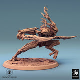 Humanoid Archer Tabletop Miniature - Branchblades by Qumi, 3D printed resin tabletop miniature for RPGs, wargaming and painting