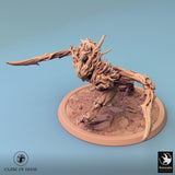 Humanoid Archer Tabletop Miniature - Branchblades by Qumi, 3D printed resin tabletop miniature for RPGs, wargaming and painting