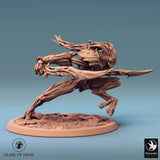 Humanoid Archer Tabletop Miniature - Branchblades by Qumi, 3D printed resin tabletop miniature for RPGs, wargaming and painting