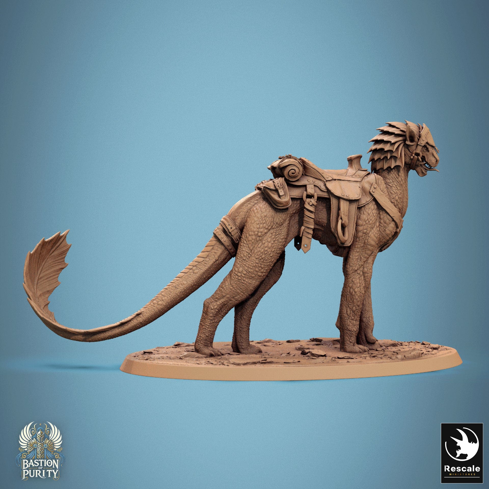 Tabletop RPG Miniature Solaris Panthera - 32mm Qumi - Rescale Miniatures V7 Stand / saddle Quality Miniatures - Qumi Wargaming Mini Model Figure