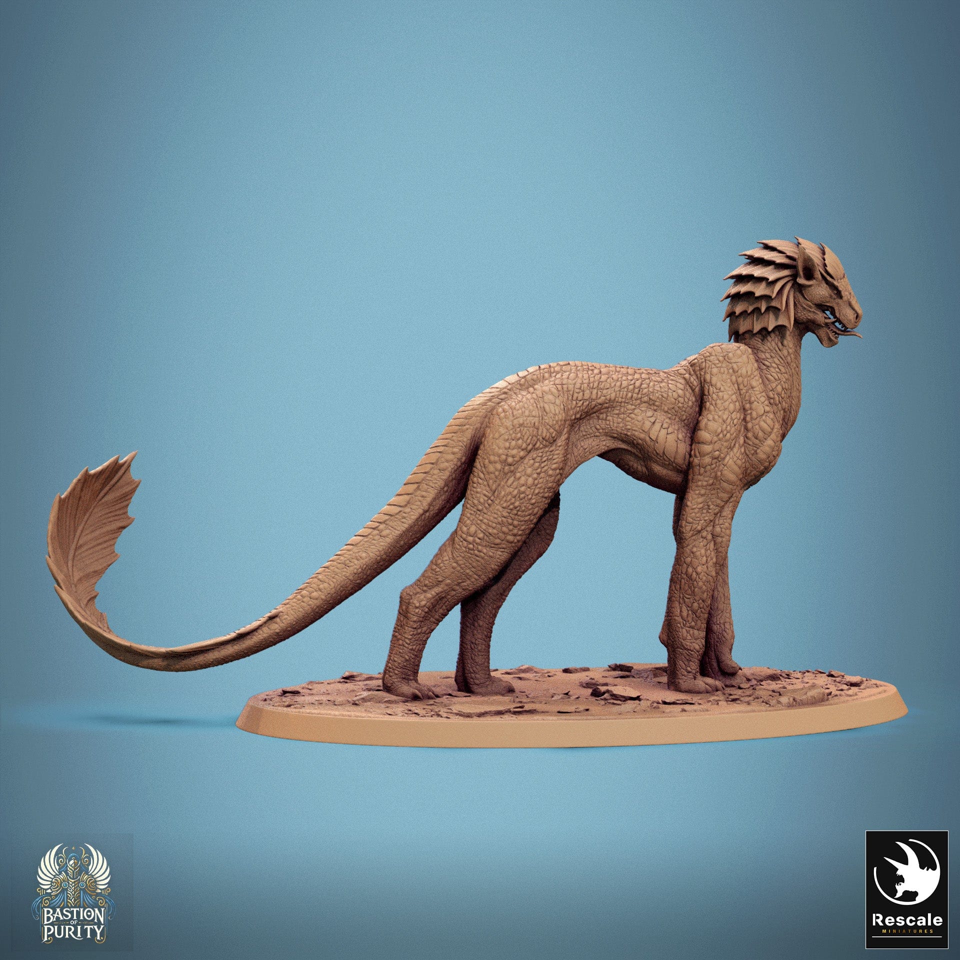 Tabletop RPG Miniature Solaris Panthera - 32mm Qumi - Rescale Miniatures V7 Stand / wild Quality Miniatures - Qumi Wargaming Mini Model Figure