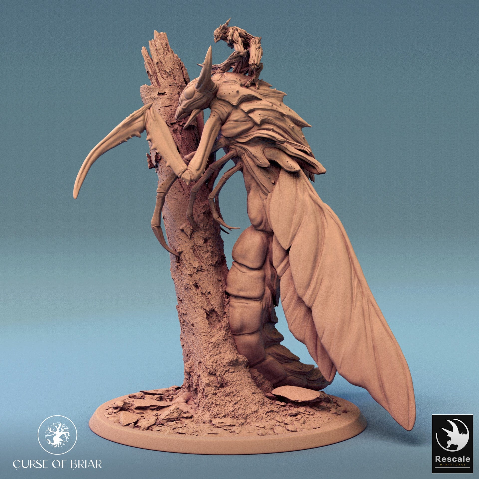 Tabletop RPG Miniature Skycutter - 32mm Qumi - Rescale Miniatures V7 Tree / Mounted Quality Miniatures - Qumi Wargaming Mini Model Figure