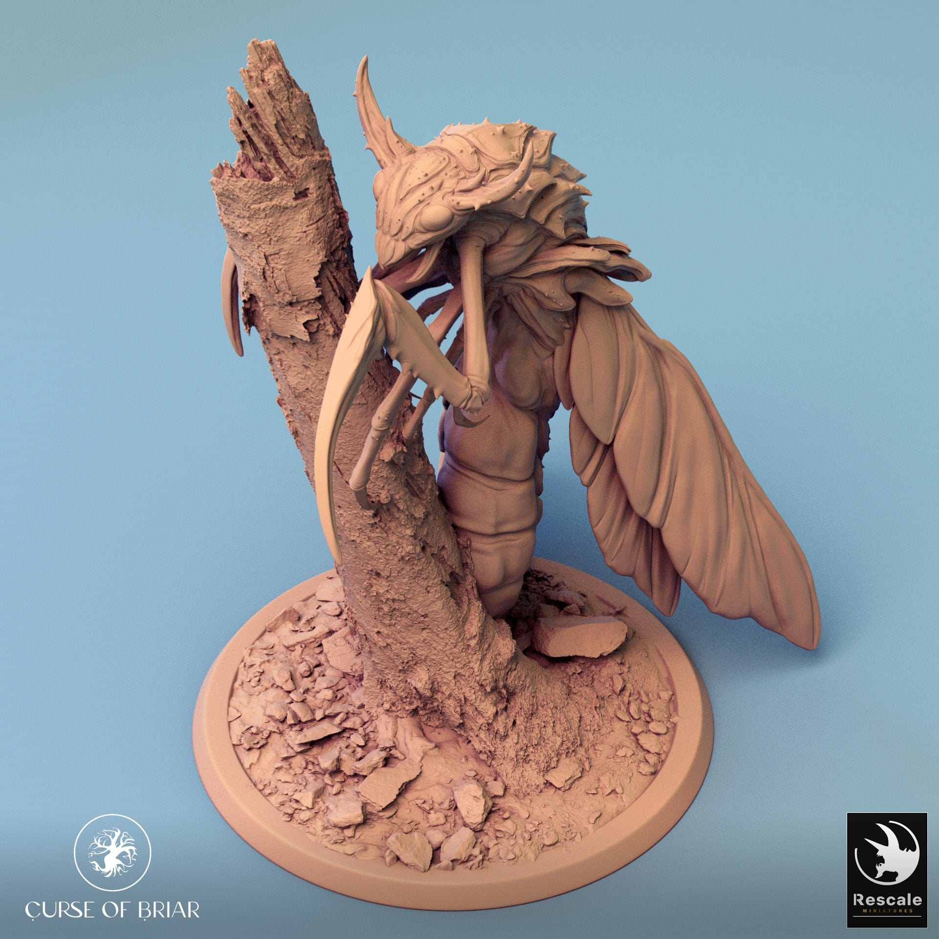 Tabletop RPG Miniature Skycutter - 32mm Qumi - Rescale Miniatures V7 Tree / Wild Quality Miniatures - Qumi Wargaming Mini Model Figure